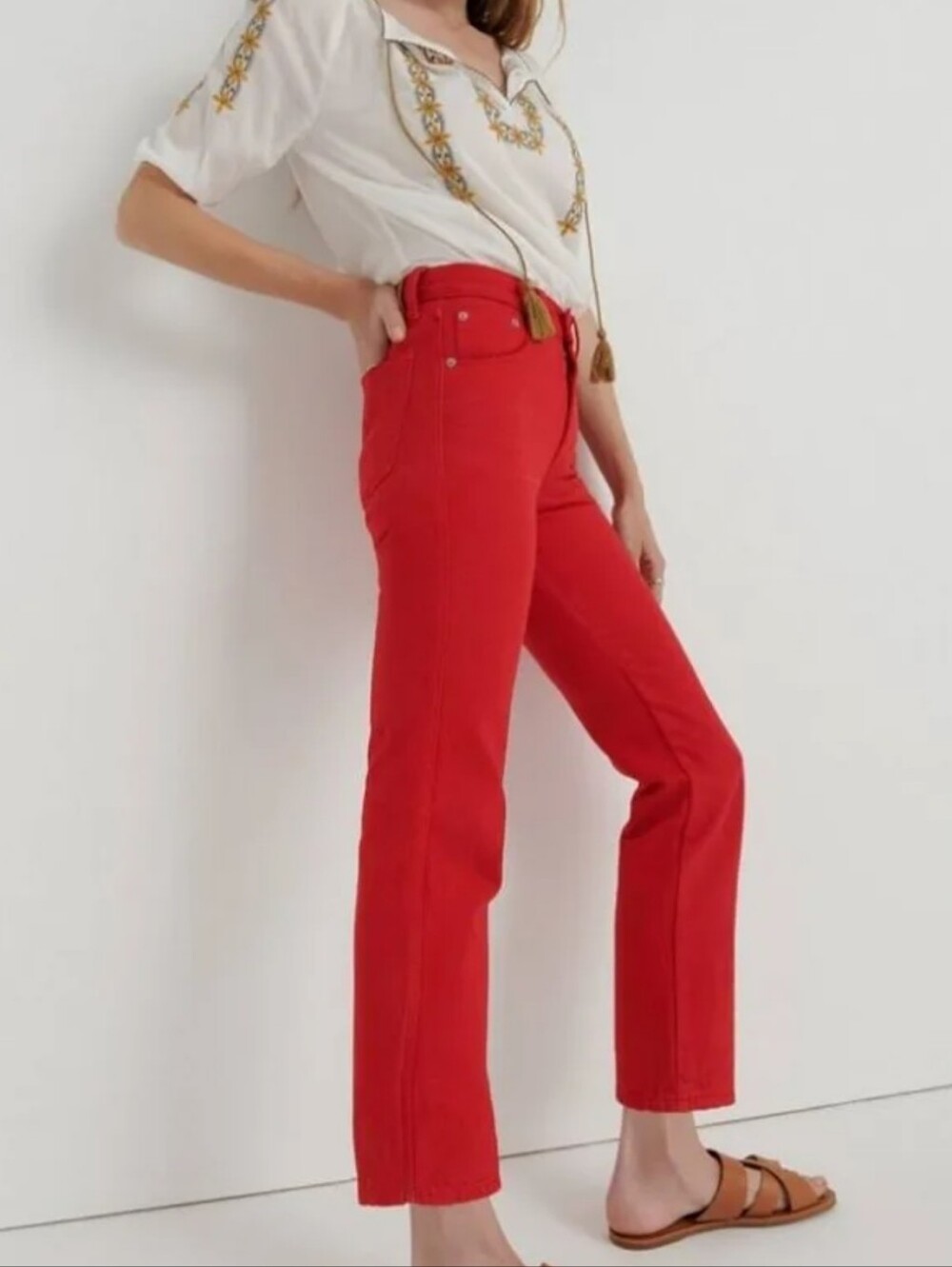 Lucky Brand Coral Sweet 'N Crop Jeans Size 8/29